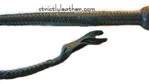 Leather Punishment Quirt Braided Whip