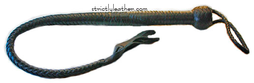 Leather Punishment Quirt Braided Whip