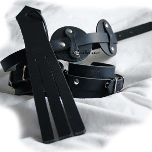 Bondage Discipline Tawse Cuffs Blindfold Leather Set
