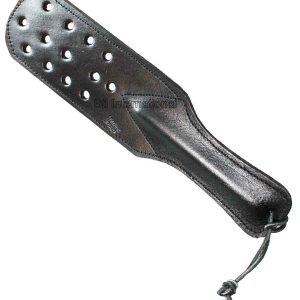 Leather Spanking Paddle With Holes Batman Style