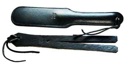 Leather Tawse And Spanking Paddle