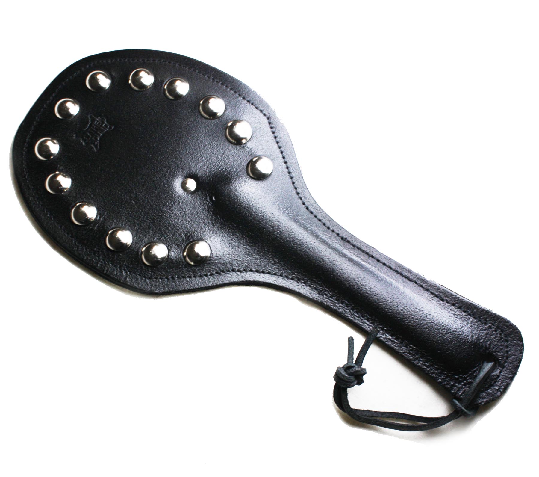 Leather Spanking Paddle Dome Studding