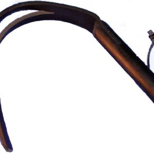 Leather Whip Tawse Wooden Handle 2 Tails