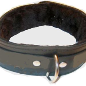 Slave Collar Fur Lined Leather Fetish